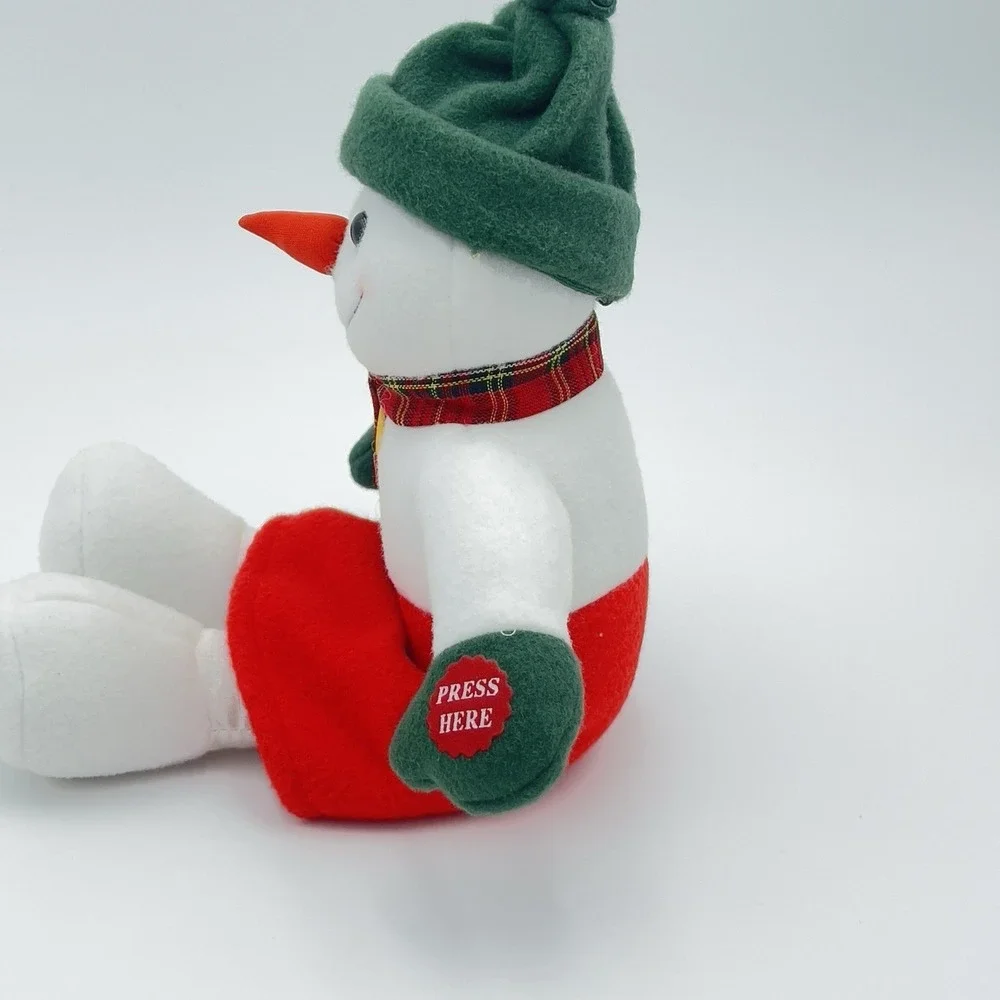 Snowman Couple Plush‎ Snowmen Sleigh Ride Snowman RARE Vintage